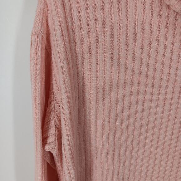 Anthropologie Maeve Ribbed Knit Cowl Neck Oversized Sweater Blush Pink Size XS - Picture 5 of 8